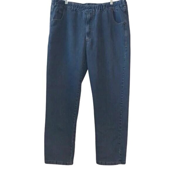 Active Joe Womens Elastic Waist Relaxed Fit Blue Denim Jeans Size 22W - Picture 1 of 9